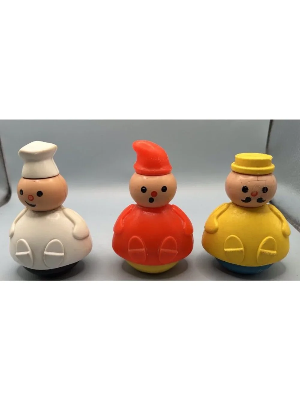 Vintage 1970 Fisher  Price Roly Poly Men Missing Tub